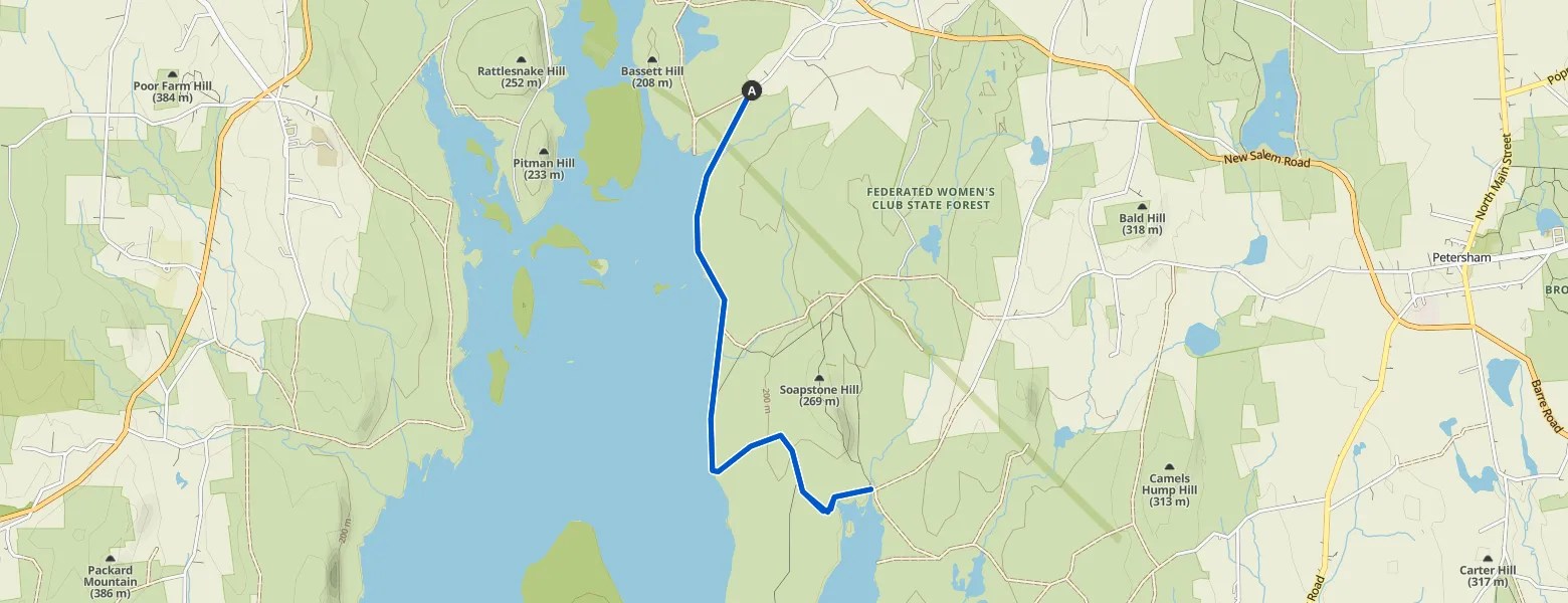 Rabbit Run Rail Bed Quabbin Reservoir Wanderung Komoot